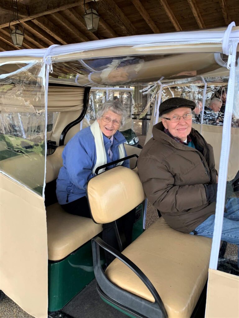 Enclosed golf carts at Top of the Rock Golf Cart Tour Branson