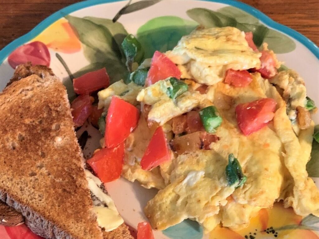 Egg Omlet with toast