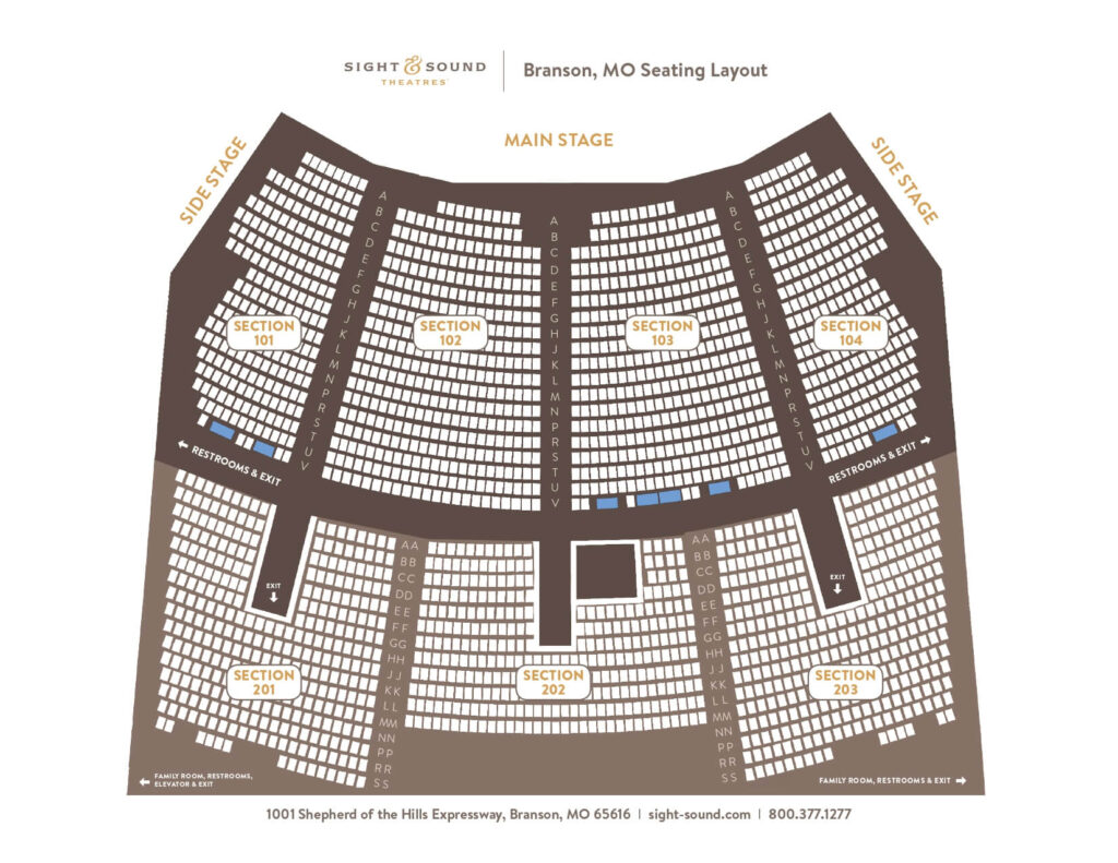 Sight And Sound Theatres Seating Chart Branson Elcho Table